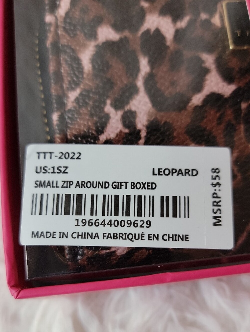 NWT Trina Turk Pink and Black Leopard Wallet with Gift Box - Picture 2 of 13